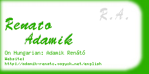 renato adamik business card